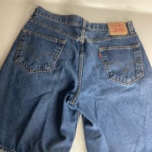 Levis Jeans Mens 36 Blue Denim Vtg Shorts 550 Cotton Relaxed Fit